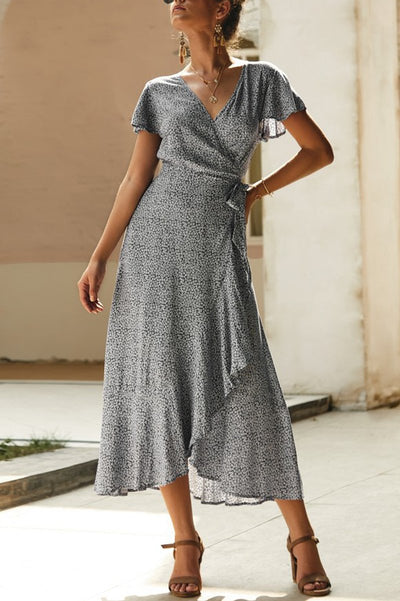Vestido Transpasse Verão Decote em V