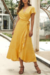 Vestido Transpasse Verão Decote em V