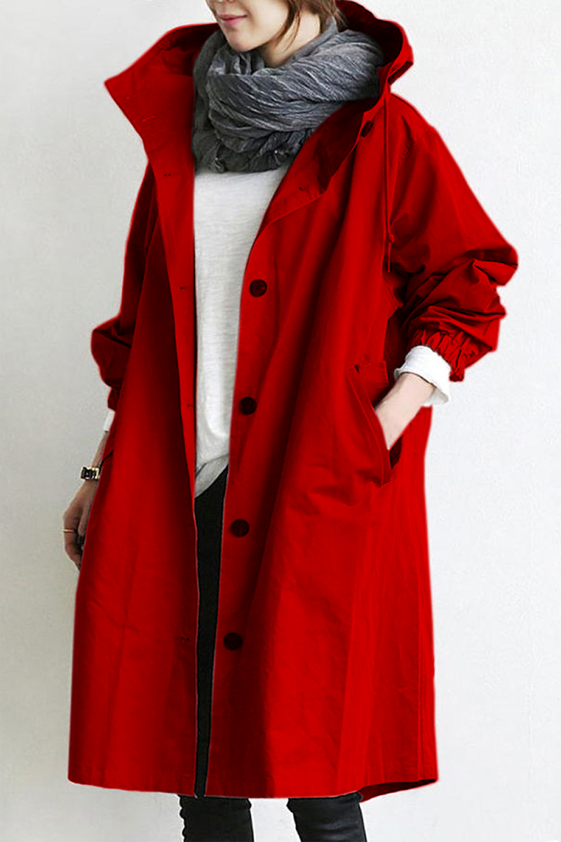 Jaqueta Corta Vento Resistente à Água Oversized com Capuz